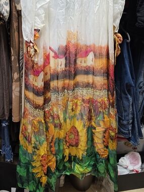 Bohemian On Or Off Shoulder Comfy Silky Dress